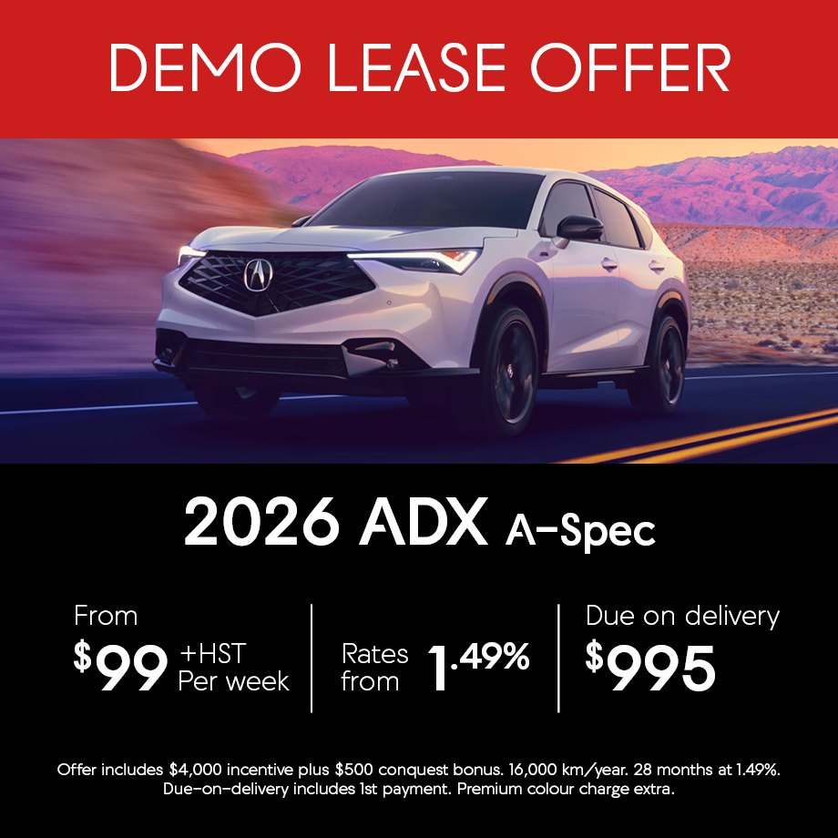 2026 Acura Sherway Demo Sale Offer on the ADX