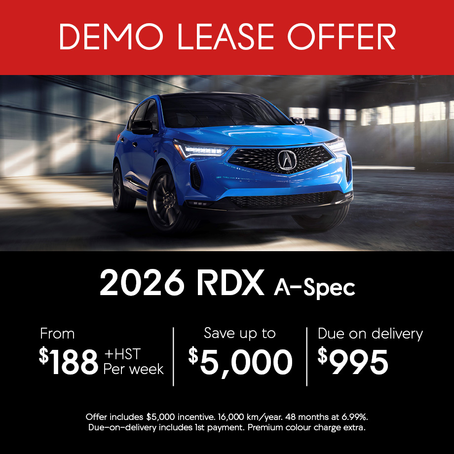 2026 Acura Sherway Demo Sale Offer on the RDX