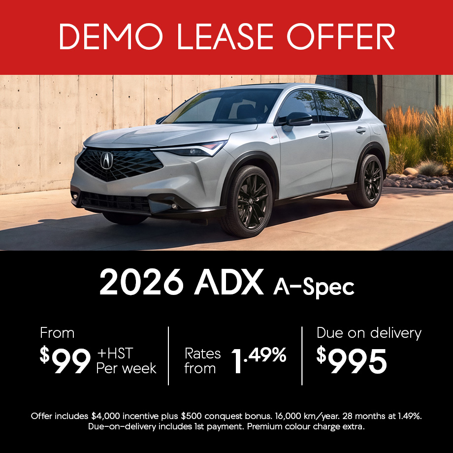 2026 Acura Sherway Demo Sale Offer on the ADX