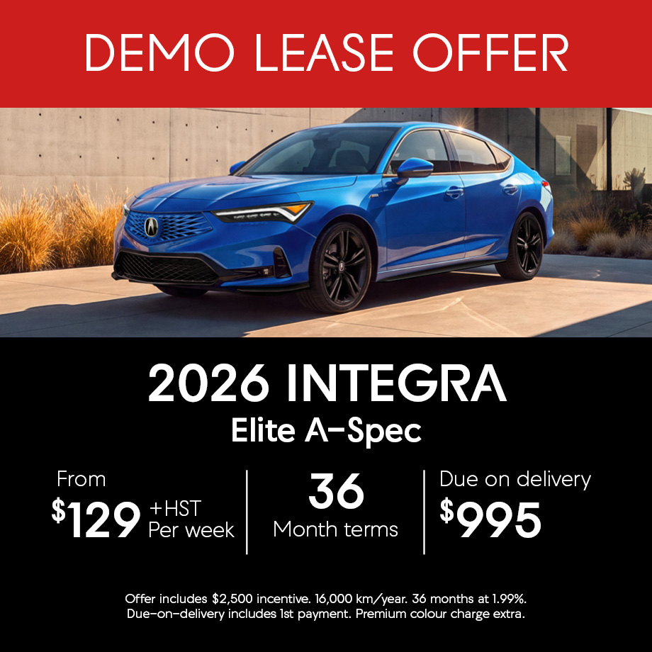 2026 Acura Sherway Demo Sale Offer on the Integra