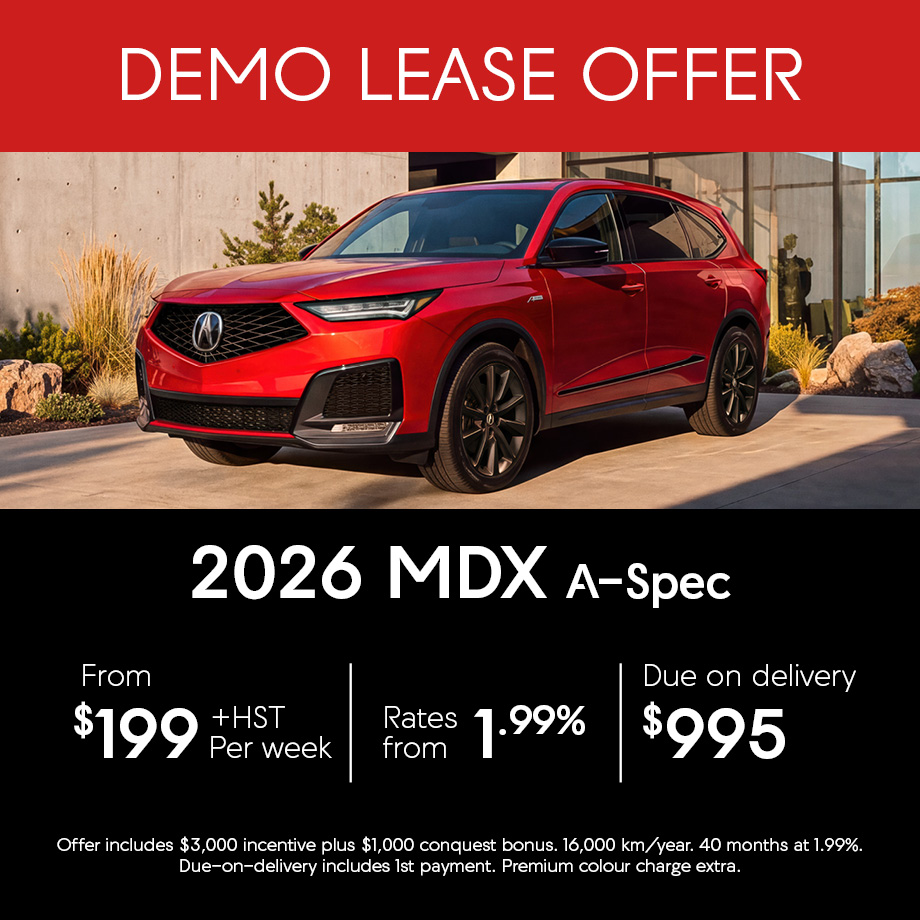 2026 Acura Sherway Demo Sale Offer on the MDX