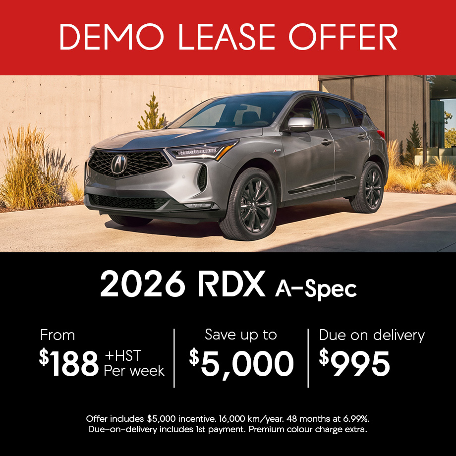 2026 Acura Sherway Demo Sale Offer on the RDX