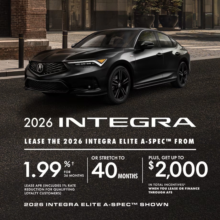 2026 Integra June Offer at Acura Sherway