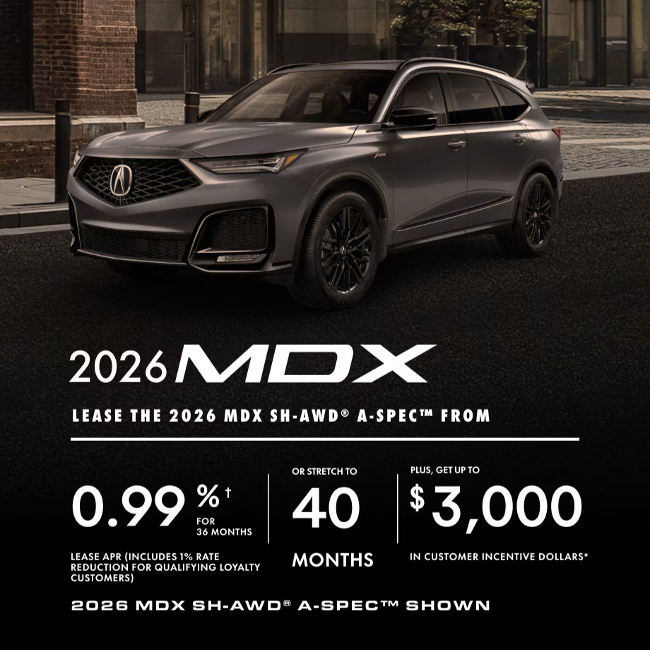 2026 Acura MDX September Offer, Photo of Gray Acura MDX parked.